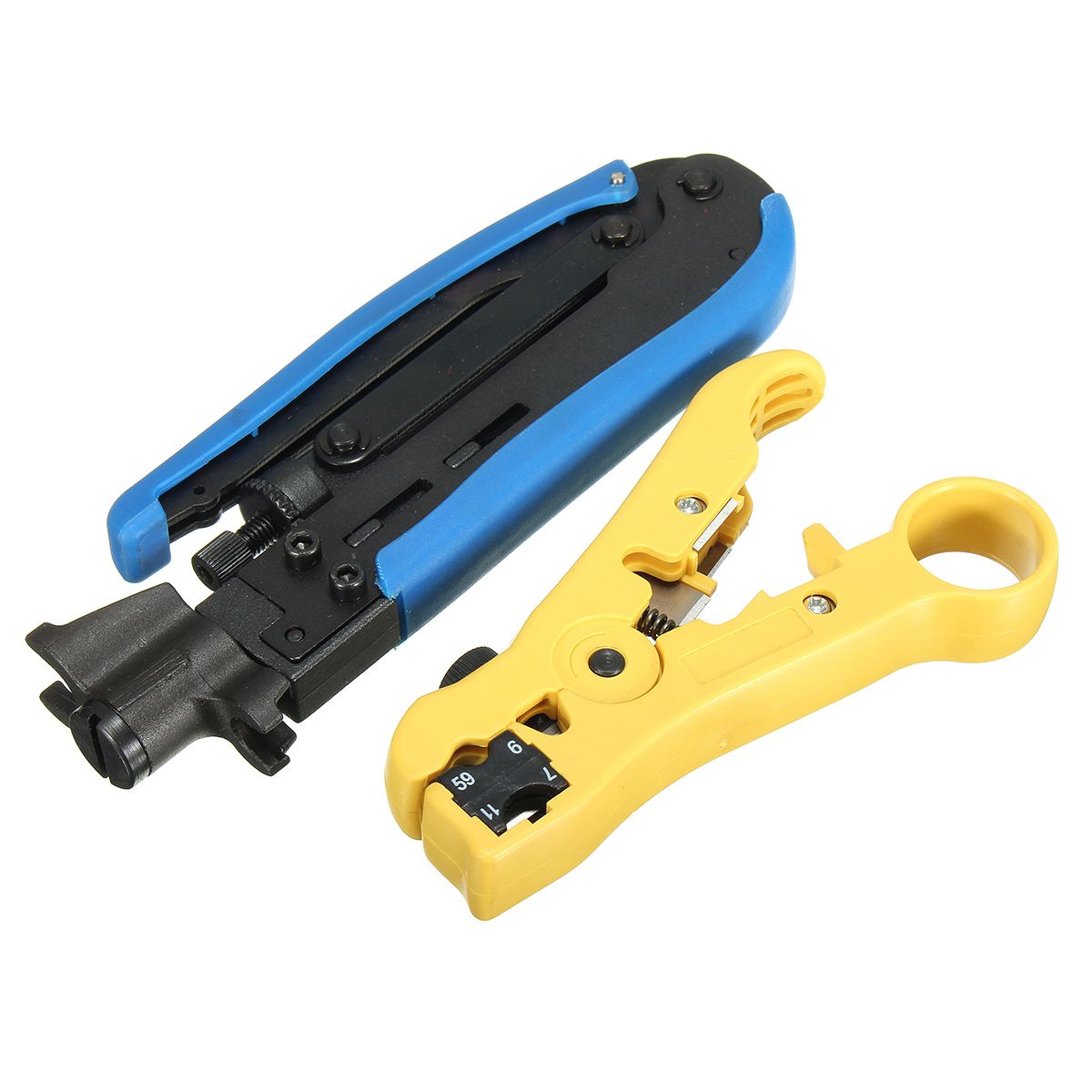 2Pcs-Coax-Coaxial-Cable-Crimper-amp-Stripper-Multi-Function-Hand-Operated-Tools-1095672