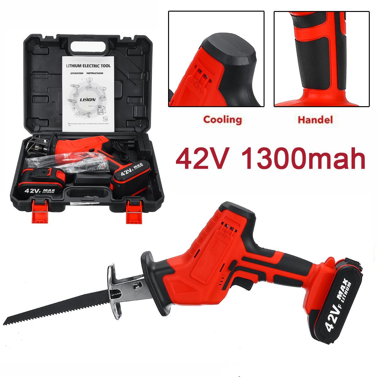 42V-1400W-Electric-Cordless-Reciprocating-Saw-Outdoor-Woodworking-W-2-Battery-1713373