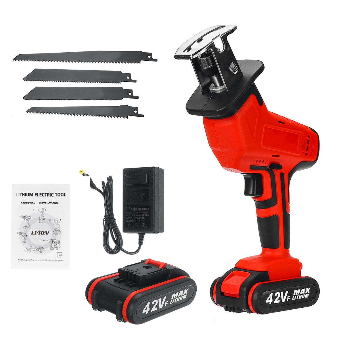 42V-1400W-Electric-Cordless-Reciprocating-Saw-Outdoor-Woodworking-W-2-Battery-1713373
