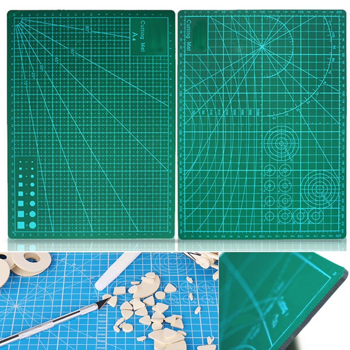 Double-Sided-Green-Cutting-Mat-Board-A4-Size-Pad-Model-Healing-Design-Craft-Tool-1202777