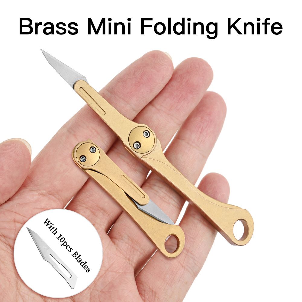 Vastar-Brass-Mini-Folding-KnIife-Pocket-Unpacking-Utility-KnIives-Scallpel-Sharp-Sellf-Deefense-Key--1685407
