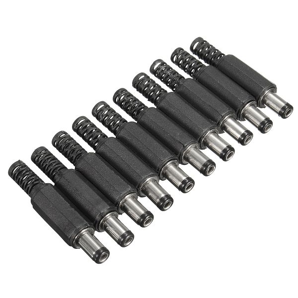 Excellwayreg-JP02-10Pcs-55x21mm-DC-Power-Male-Solder-Barrel-Tip-Plug-Jack-Connector-1078503