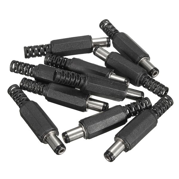 Excellwayreg-JP02-10Pcs-55x21mm-DC-Power-Male-Solder-Barrel-Tip-Plug-Jack-Connector-1078503