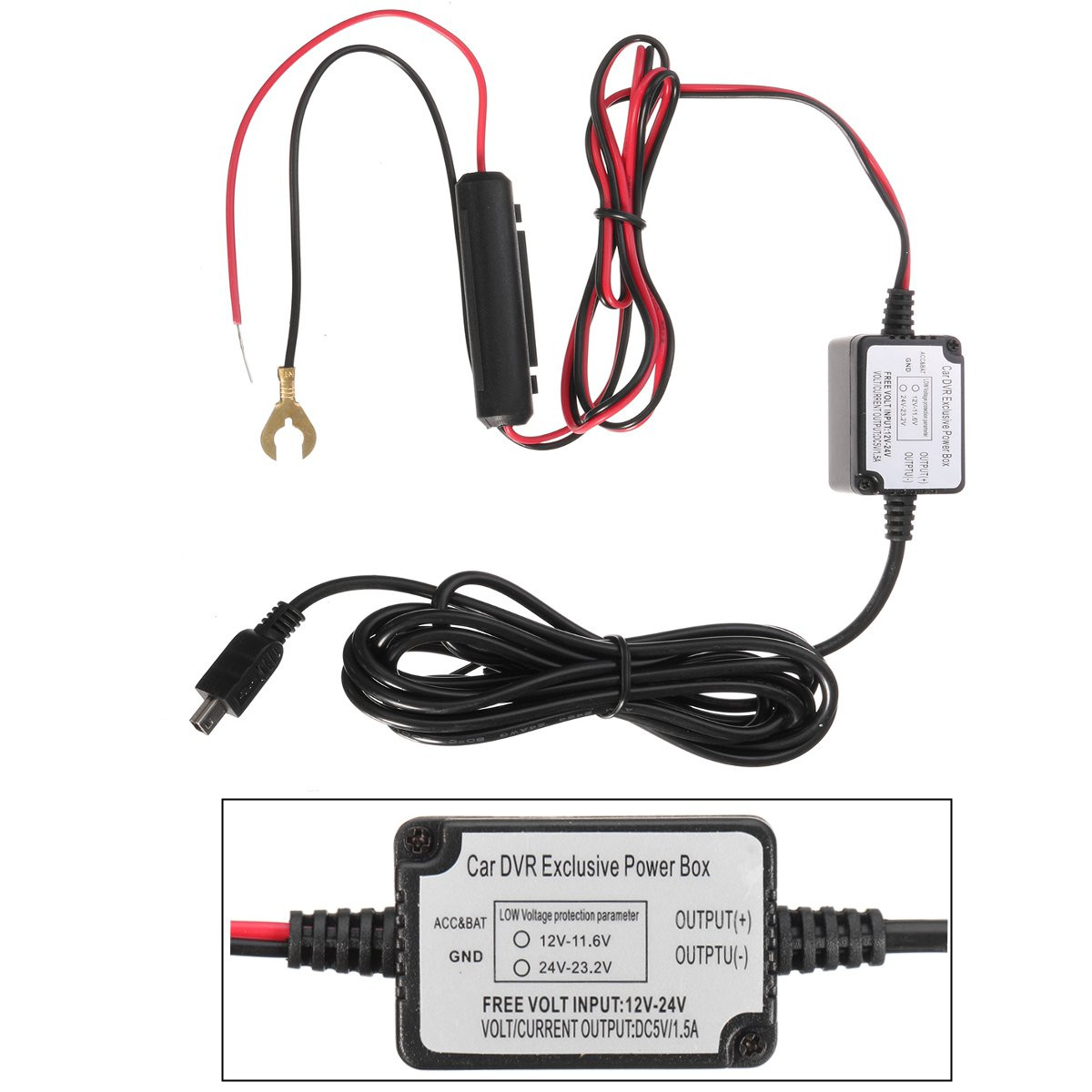 Car-Dash-Camera-Cam-Hard-Wire-Kit-Micro-USB-For-Nextbase-101-112-Mini-23-G1w-1180465