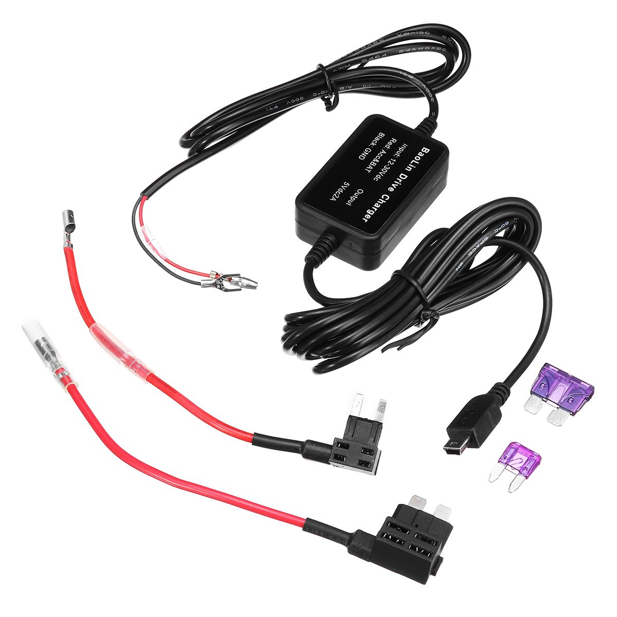 Car-Hard-Wire-Dash-Car-Cam-Electric-Appliance--Recorder-Buck-Line-12V-to-30V-1414260