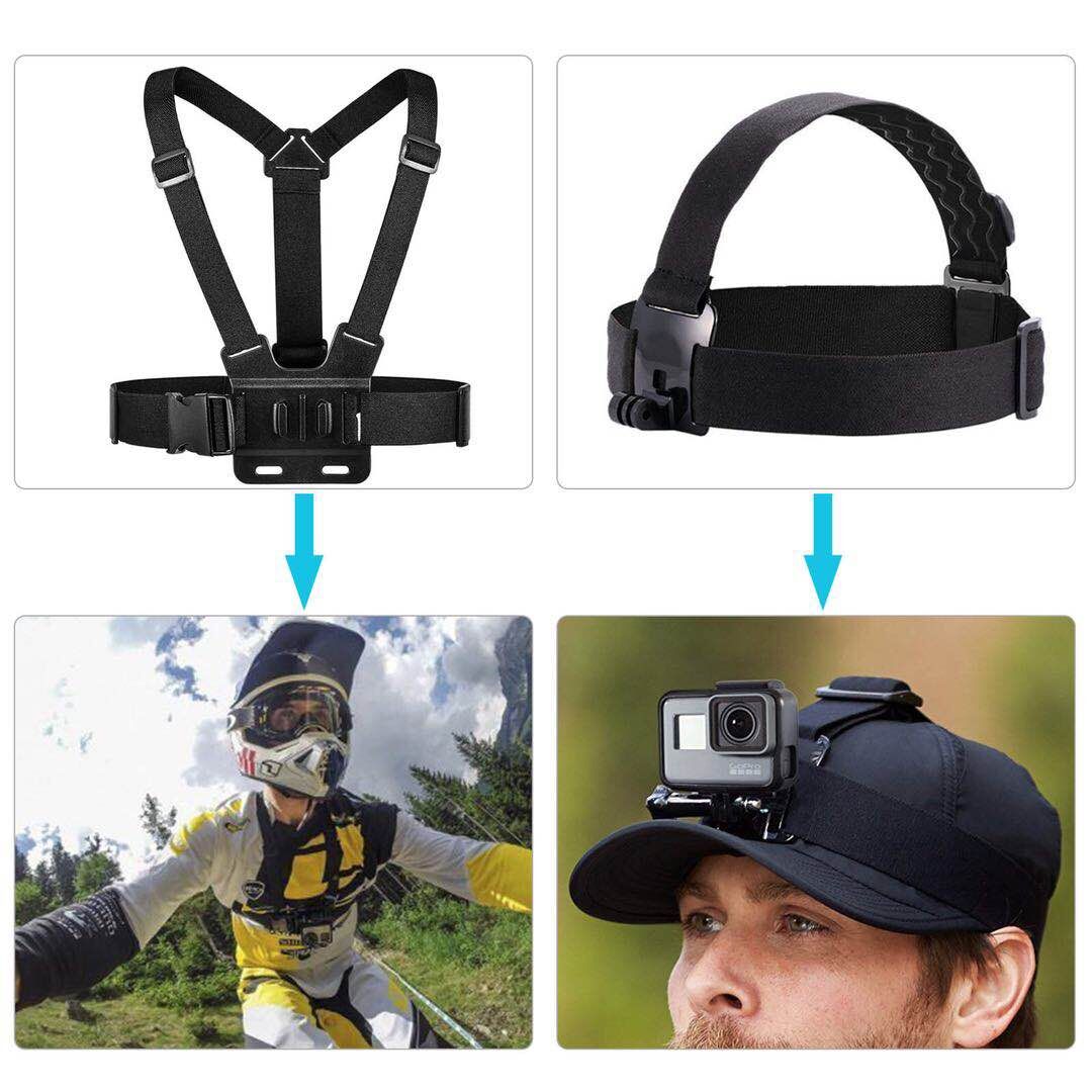 EKEN-6-in-1-Head-Strap-Camera-Mount-Chest-Strap-Selfie-Buoyancy-for-GoPro-HERO-SJcam-1266121