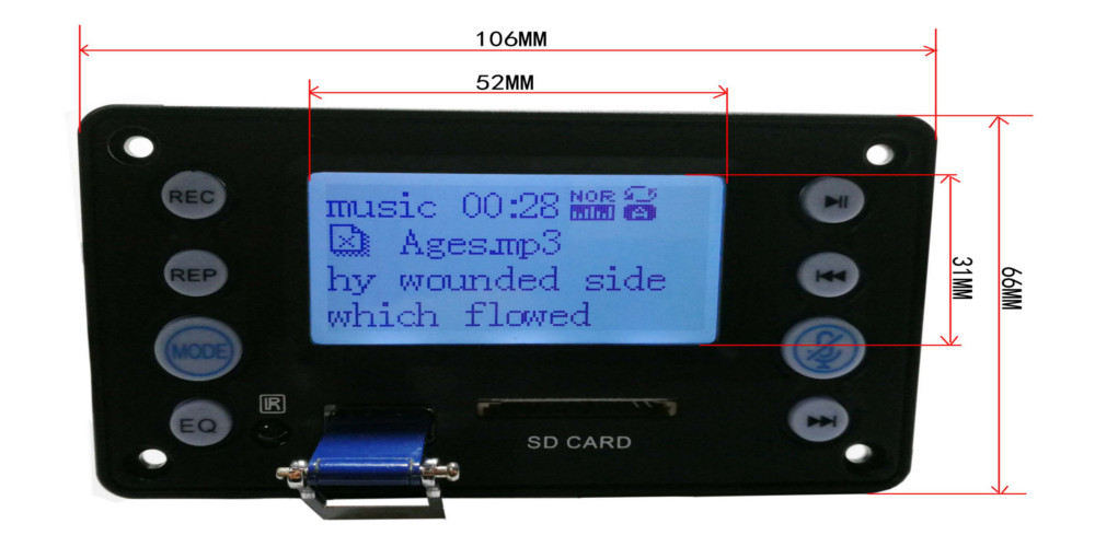 bluetooth-42-DC5V-Battery-12V-Two-Channel-Audio-Decoder-Board-Recording-Radio-Lyrics-Display-APE-FLA-1405558