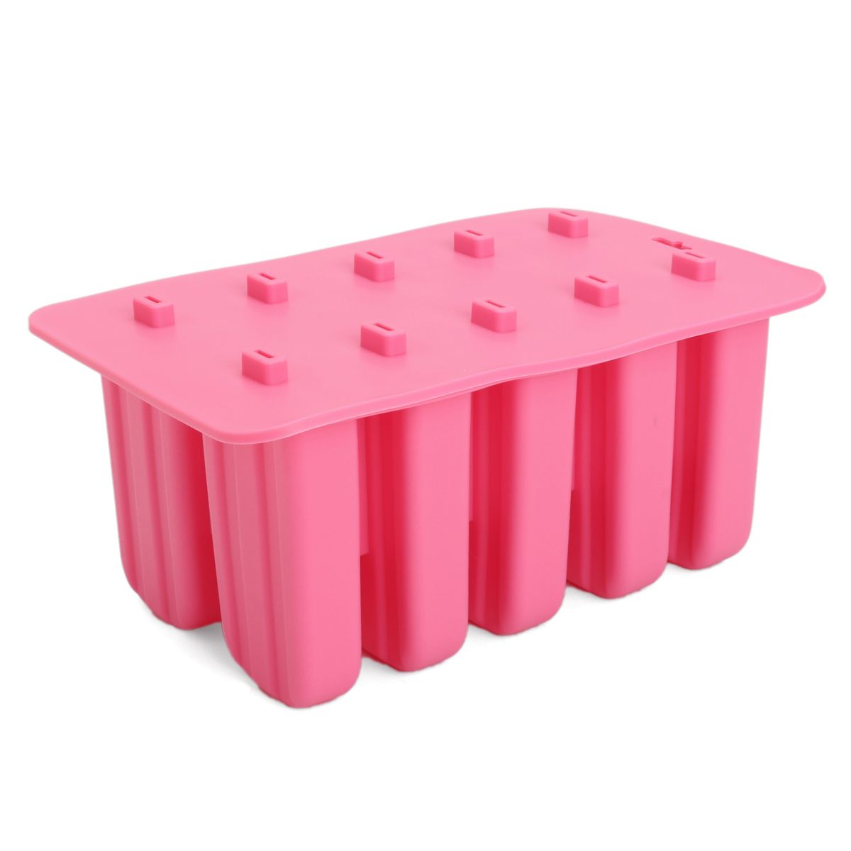 10-Cavity-Frozen-Ice-Cream-Pop-Mold-Maker-Lolly-Silicone-Mould-Tray-Pan-Kitchen-DIY-Stick-1377072