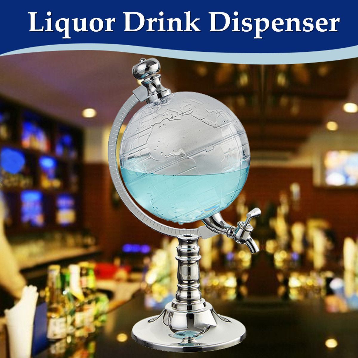 1000cc-Globe-Shaped-Liquor-Drink-Draft-Dispenser-Beverage-Pump-Decanter-Tap-1370965