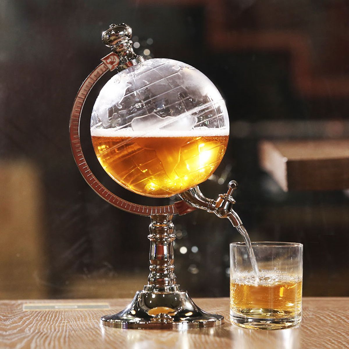 1000cc-Globe-Shaped-Liquor-Drink-Draft-Dispenser-Beverage-Pump-Decanter-Tap-1370965