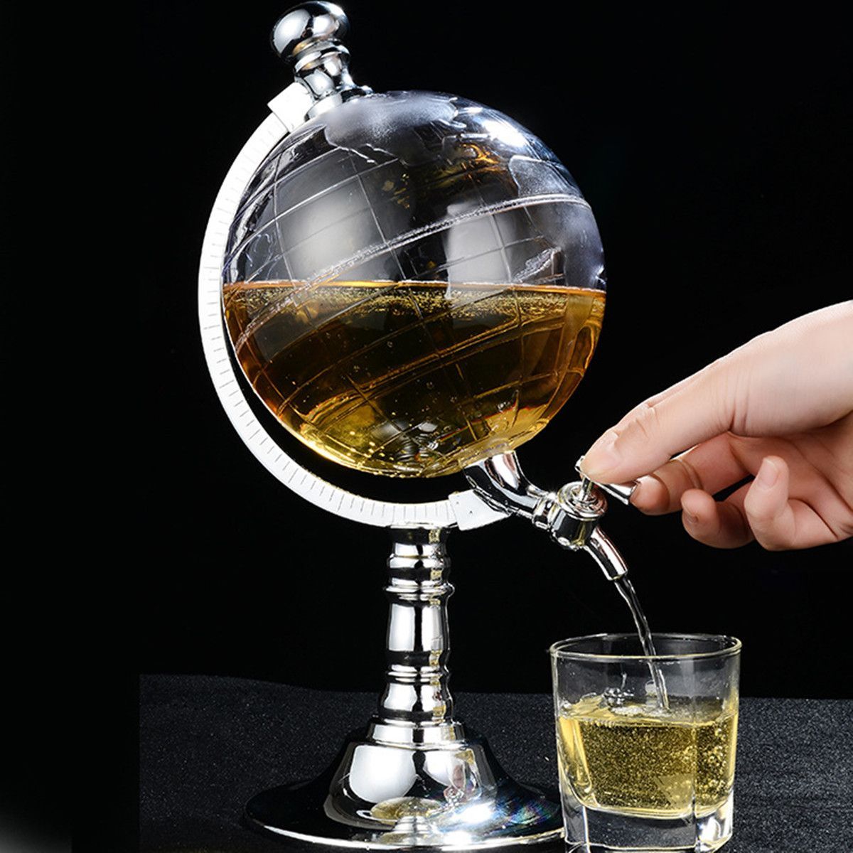 1000cc-Globe-Shaped-Liquor-Drink-Draft-Dispenser-Beverage-Pump-Decanter-Tap-1370965