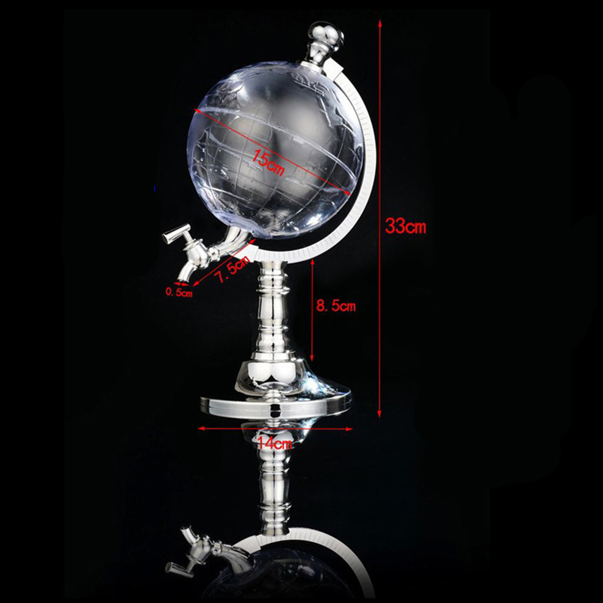 1000cc-Globe-Shaped-Liquor-Drink-Draft-Dispenser-Beverage-Pump-Decanter-Tap-1370965