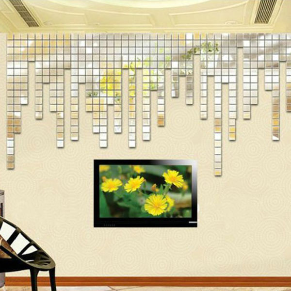 100Pcs-Acrylic-Art-Modern-3D-Mosaic-Mirror-DIY-Wall-Surface-Sticker-Art-Decal-Home-Room-Decor-1307593