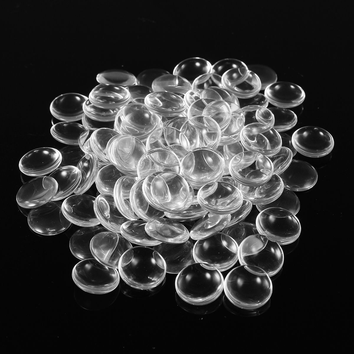 100Pcs-Round-Clear-Glass-Dome-Cabochon-Cameo-Flat-Back-Crystal-Magnify-Base-Cover-DIY-1229011