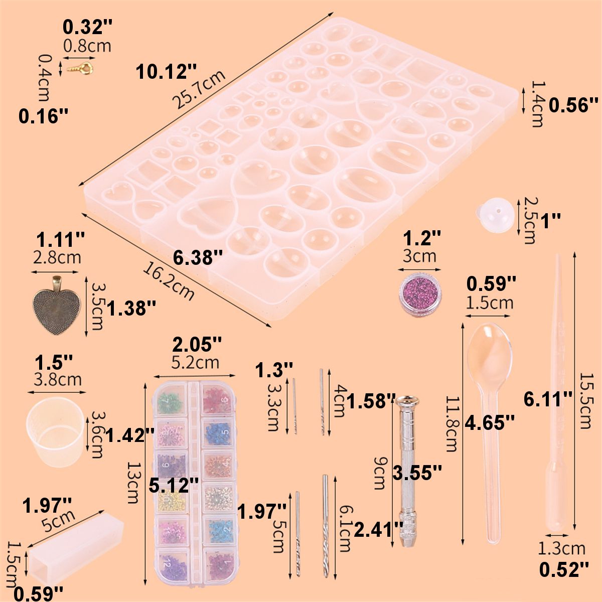 107PcsSet-Pendant-Trays-Set-DIY-Jewelry-Bezel-Making-Crystal-Bracelet-Pendant-Silicone-Resin-Mould-J-1626467