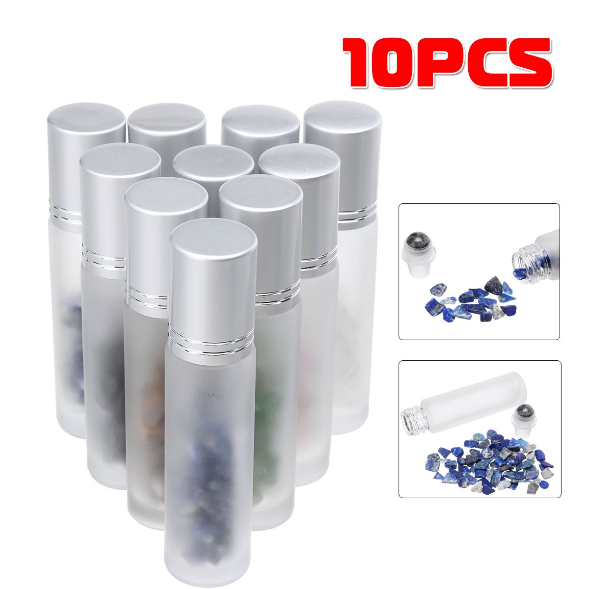 10Pcs-Frosted-Glass-Crystals-Essential-Oil-Gemstone-Roller-Ball-Chip-Inside-Bottle-10ml-1380145