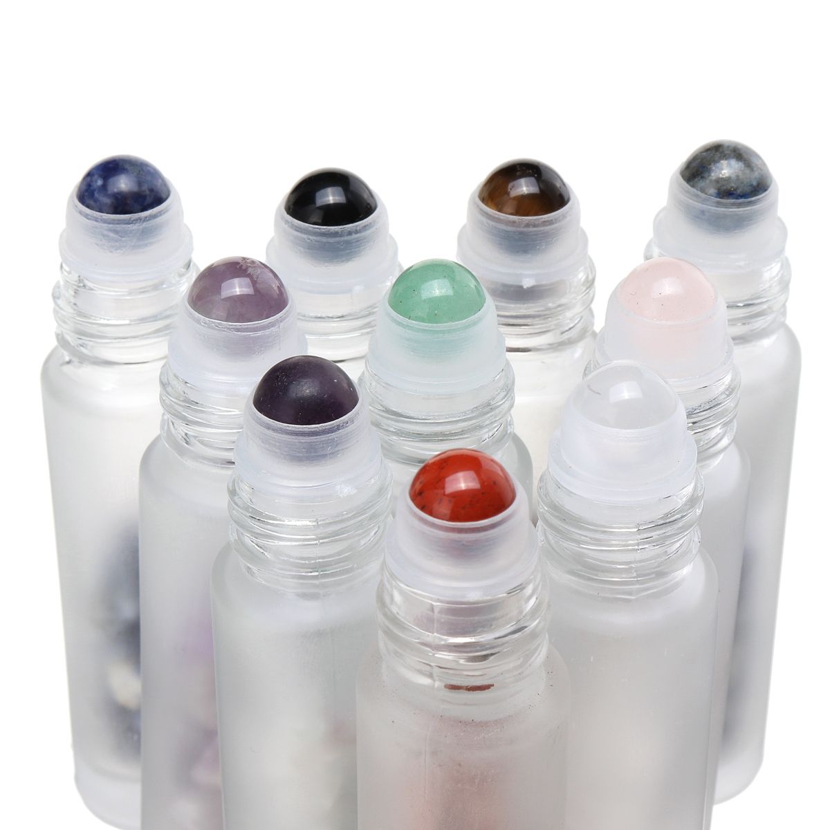10Pcs-Frosted-Glass-Crystals-Essential-Oil-Gemstone-Roller-Ball-Chip-Inside-Bottle-10ml-1380145