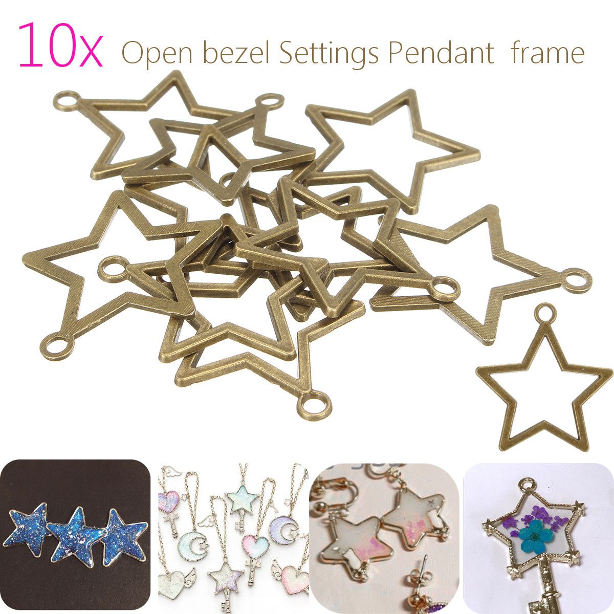 10Pcs-Star-Metal-Frame-Open-Bezel-Setting-Blank-Pendant-for-Resin-Jewelry-Making-1224934