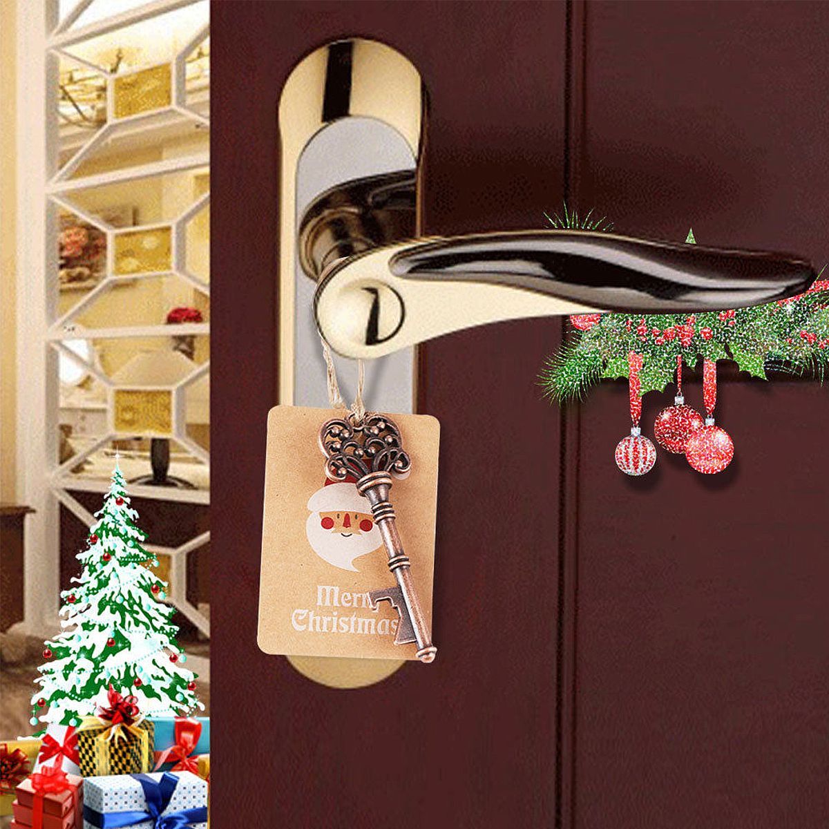 10Pcs-Xmas-Tree-Ornaments-Santa-Magic-Key-Blank-Tag-Christmas-Party-Hanging-Decorations-1397589