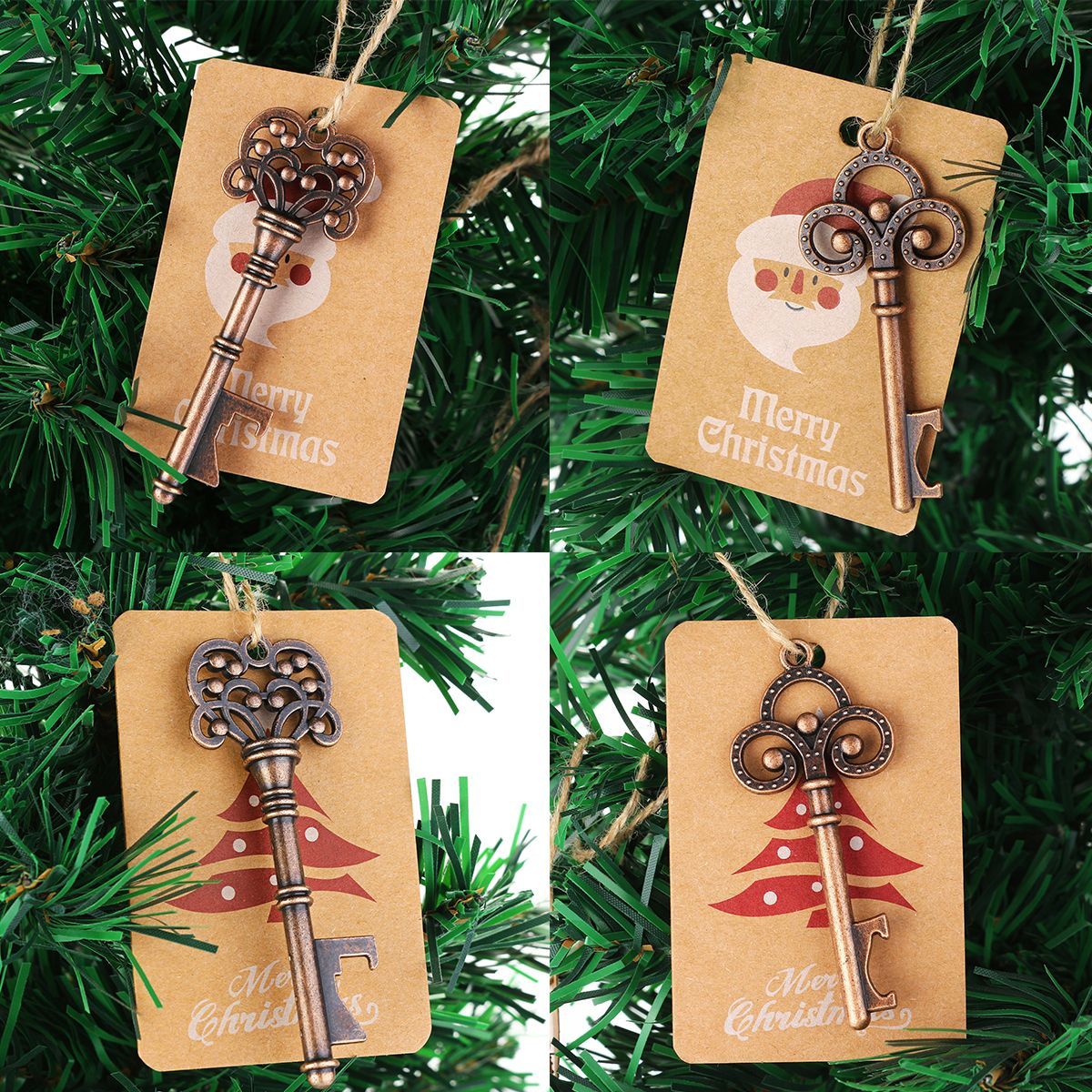 10Pcs-Xmas-Tree-Ornaments-Santa-Magic-Key-Blank-Tag-Christmas-Party-Hanging-Decorations-1397589