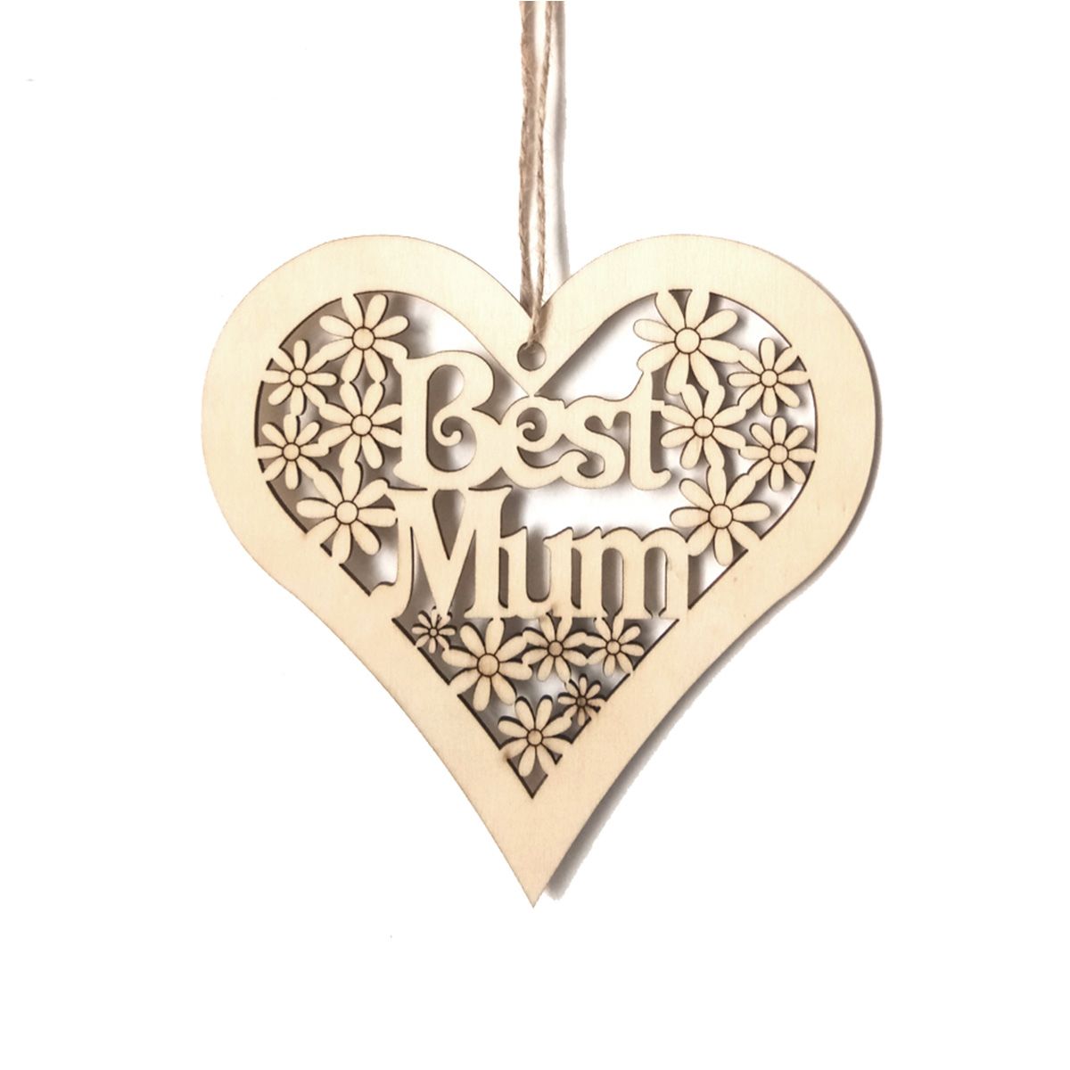 10cm-Wooden-Plaque-Mum-Heart-Shape-Flowers-Mothers-Day-Hanging-Decorations-Craft-Gift-1464275