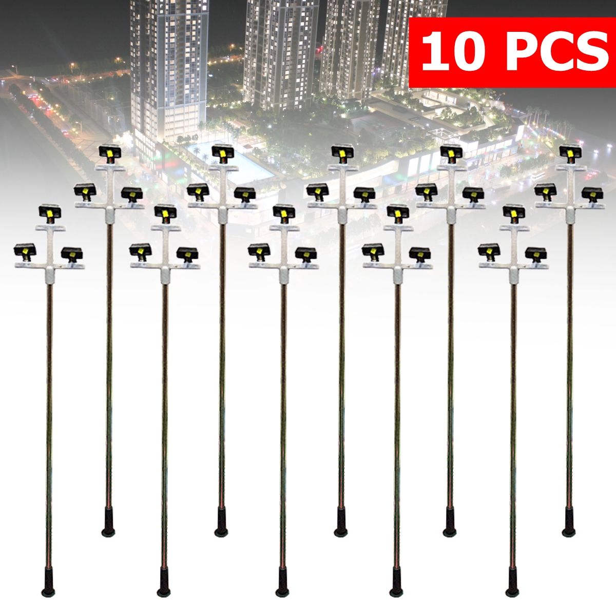 10pcs-Model-Railway-Train-LED-Street-Light-HO-Scale-1100-Lamps-Post-3-Heads-1648093