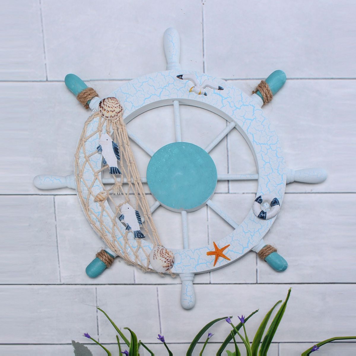 11-Beach-Wooden-Boat-Ship-Steering-Wheel-Nautical-Beach-Fish-Net-Shell-Decorations-1574547