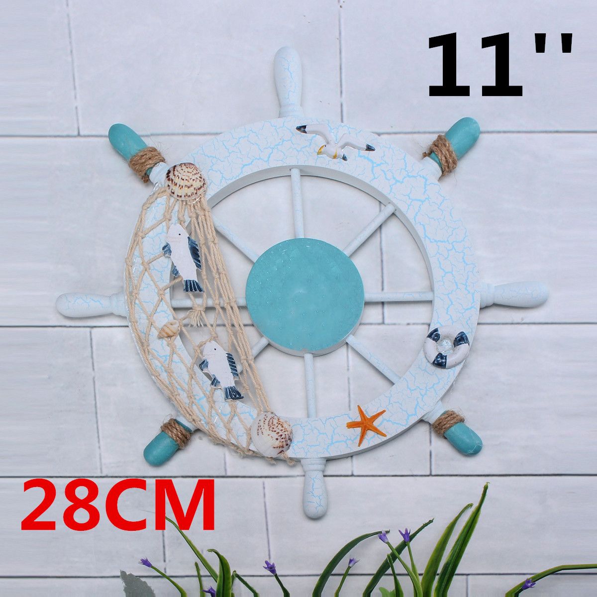 11-Beach-Wooden-Boat-Ship-Steering-Wheel-Nautical-Beach-Fish-Net-Shell-Decorations-1574547