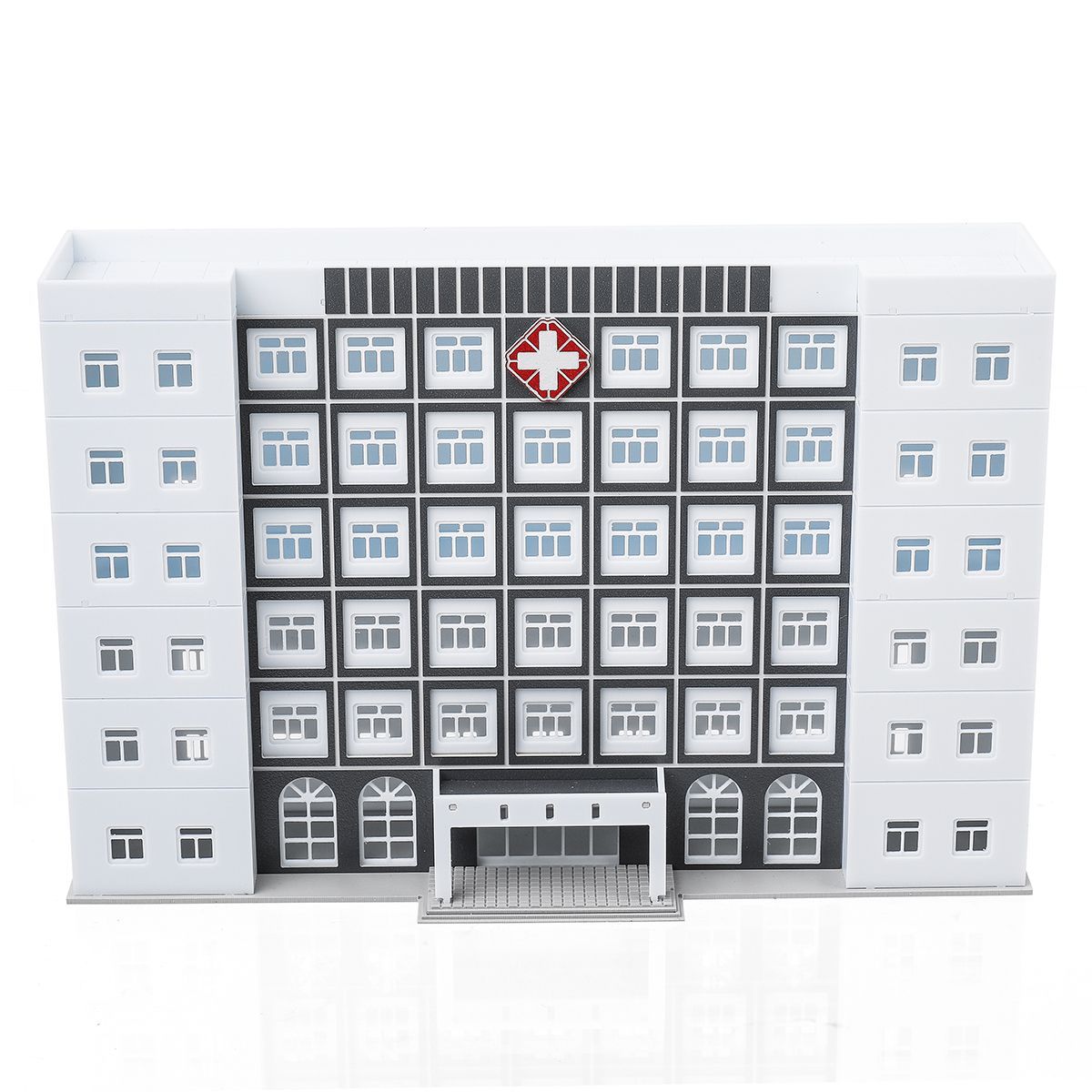 1150-N-Scale-Hospital-Buildings-Model-Office-Skyscraper-Assembled-Plastic-Parts-1538356