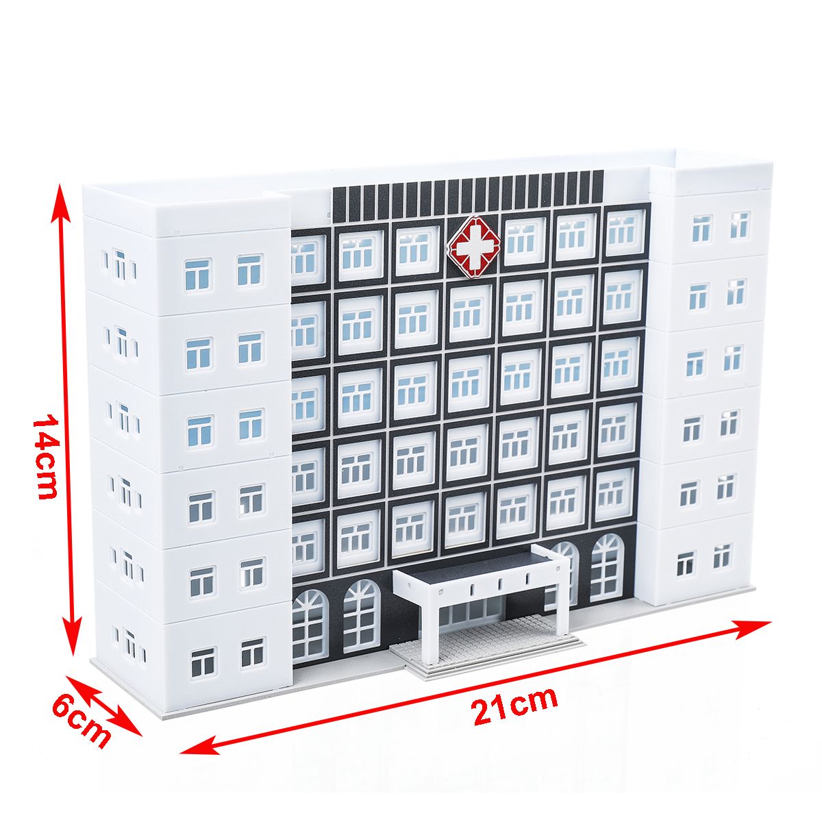 1150-N-Scale-Hospital-Buildings-Model-Office-Skyscraper-Assembled-Plastic-Parts-1538356