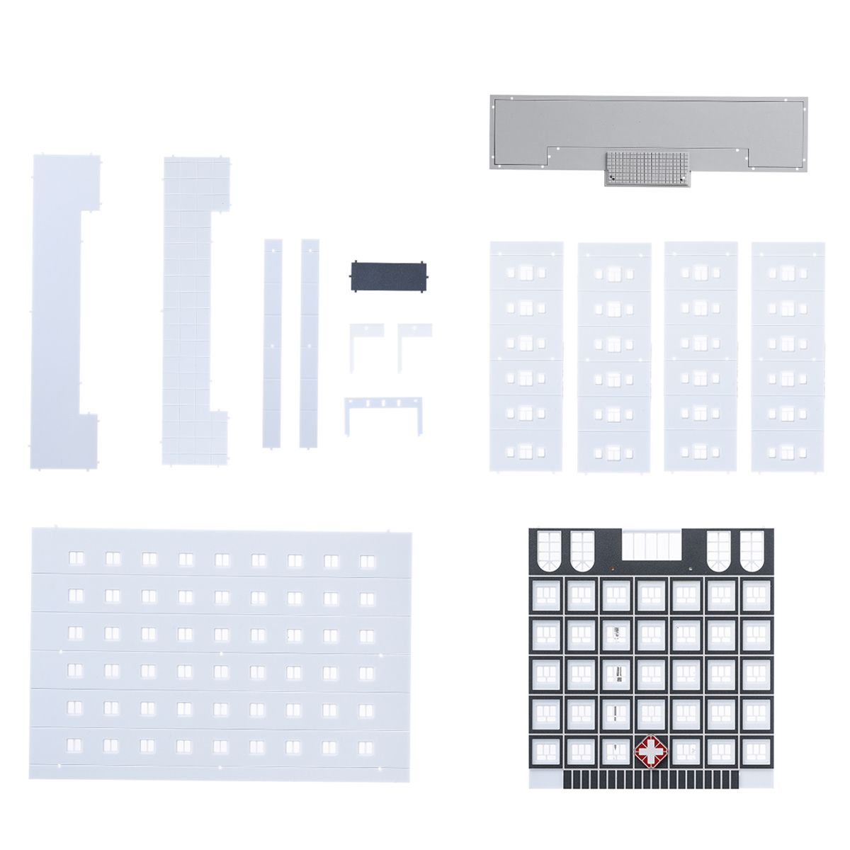 1150-N-Scale-Hospital-Buildings-Model-Office-Skyscraper-Assembled-Plastic-Parts-1538356