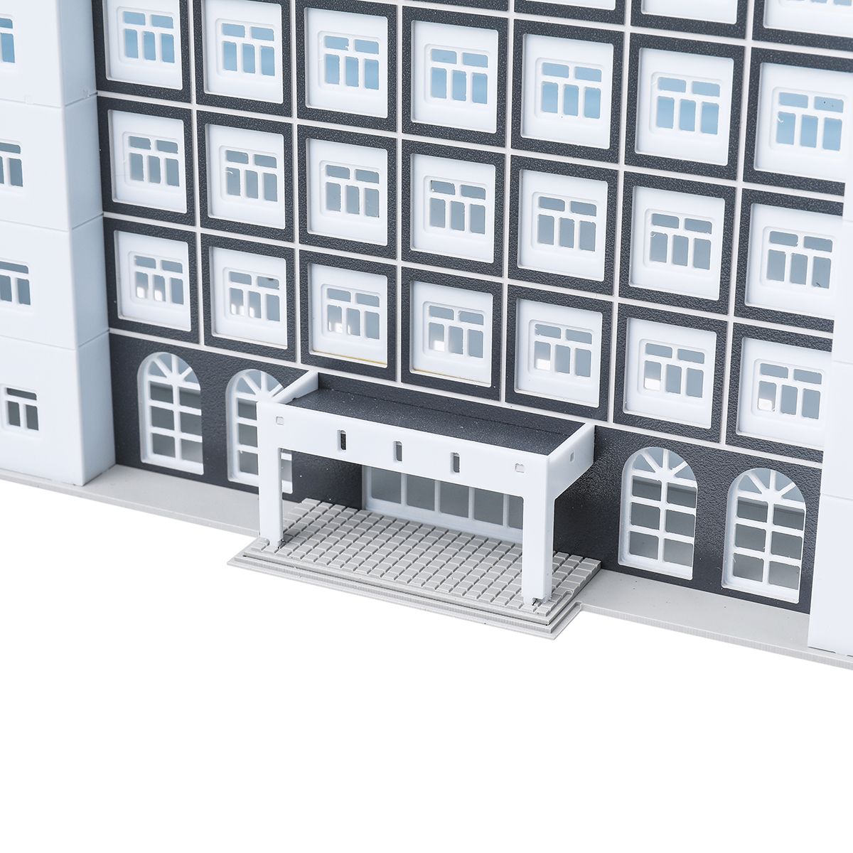 1150-N-Scale-Hospital-Buildings-Model-Office-Skyscraper-Assembled-Plastic-Parts-1538356