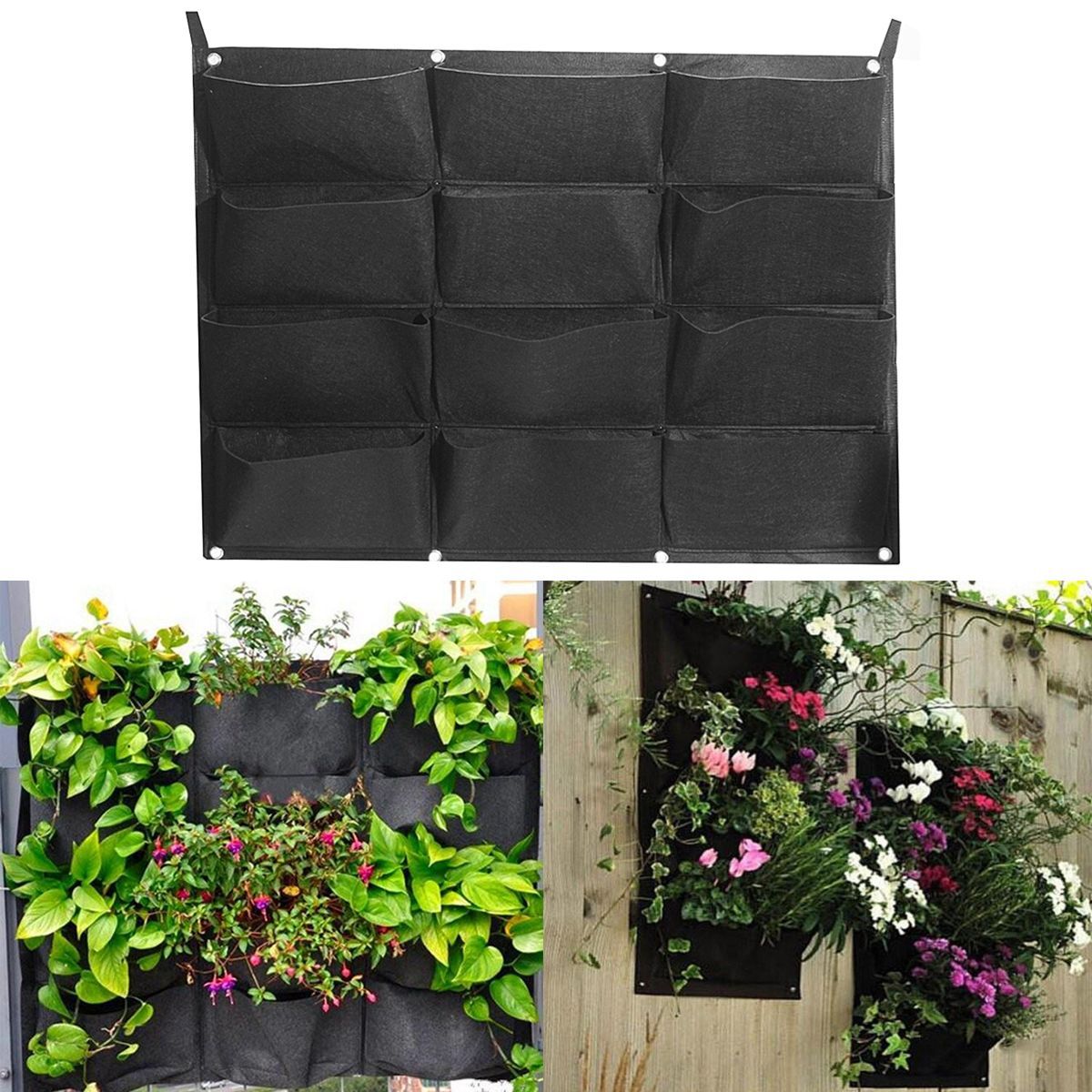12-Pockets-Vertical-Garden-Hanging-Felt-Planter-Wall-Mount-Indoor-Outdoor-Aeration-Growing-Bag-1268800