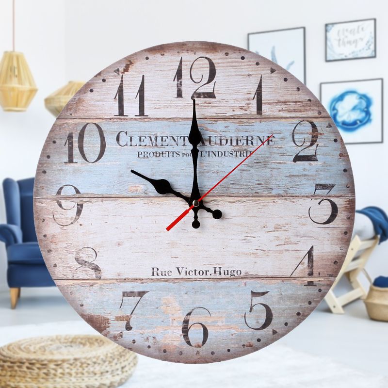 12-Retro-Round-Wooden-Wall-Clock-Home-Office-Decor-Farmhouse-Plank-Clocks-1583310