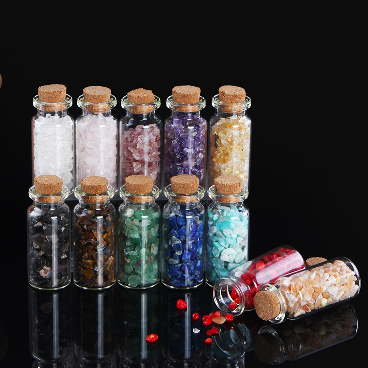 12-Type-Crystals-Gravel-Wishing-Bottle-Gemstone-Natural-Quartz-Stone-Chip-Mineral-1591215