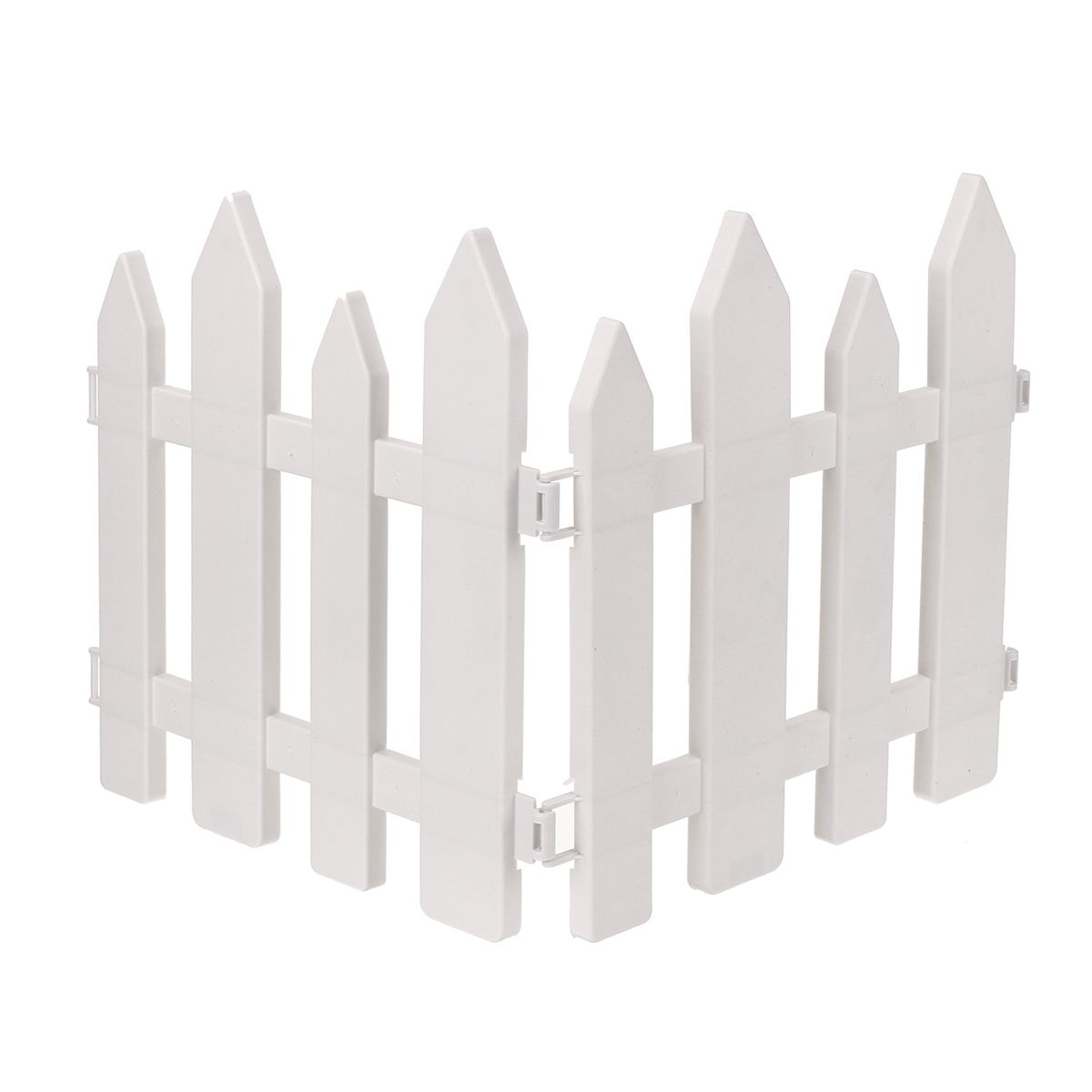 1224PCS-Outdoor-PVC-Plastic-White-Fence-Garden-Flowerpot-Parterre-Fence-Decoration-1741797
