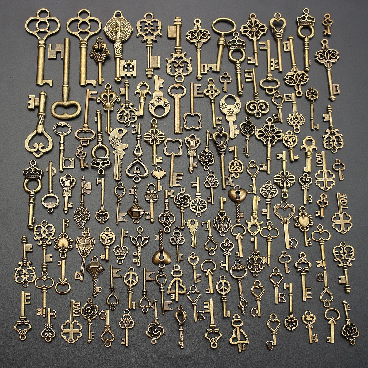 125Pcs-Vintage-Bronze-Key-For-Pendant-Necklace-Bracelet-DIY-Handmade-Accessories-Decoration-1192644