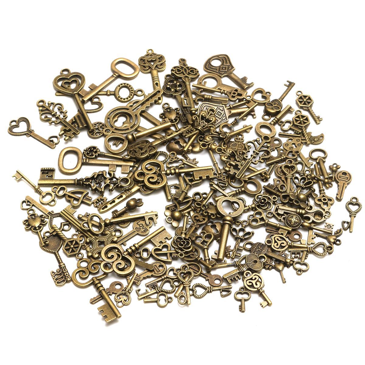 128Pcs-Vintage-Bronze-Key-For-Pendant-Necklace-Bracelet-DIY-Handmade-Accessories-Decorations-1365541