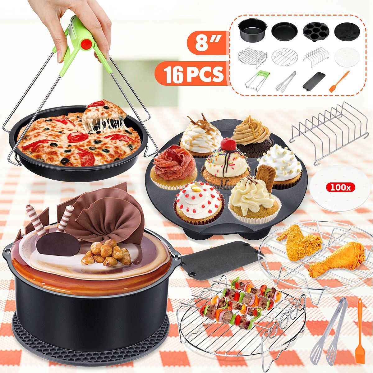 12PCS--8quot-Air-Fryer-Accessories-Set-for-Cook-Baking-1578930