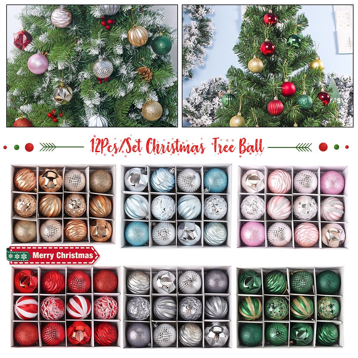 12Pcs-50mm-Christmas-Tree-Ball-Baubles-Decoration-Xmas-Hanging-Party-Ornaments-1592958