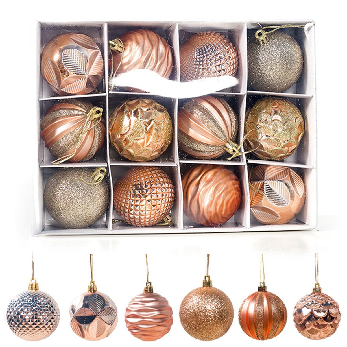 12Pcs-50mm-Christmas-Tree-Ball-Baubles-Decoration-Xmas-Hanging-Party-Ornaments-1592958