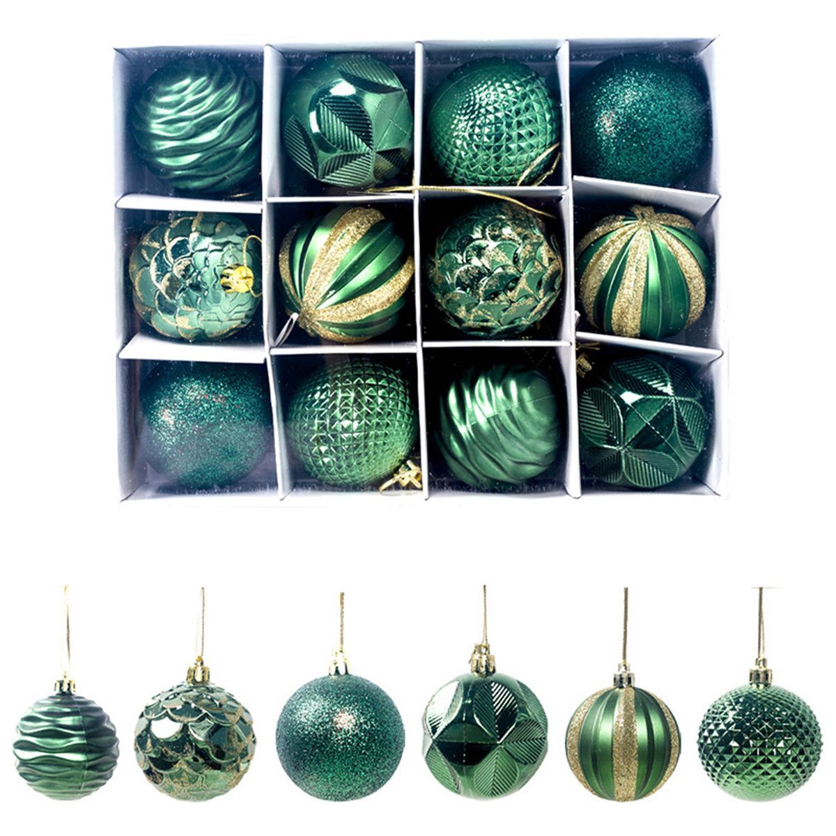 12Pcs-50mm-Christmas-Tree-Ball-Baubles-Decoration-Xmas-Hanging-Party-Ornaments-1592958