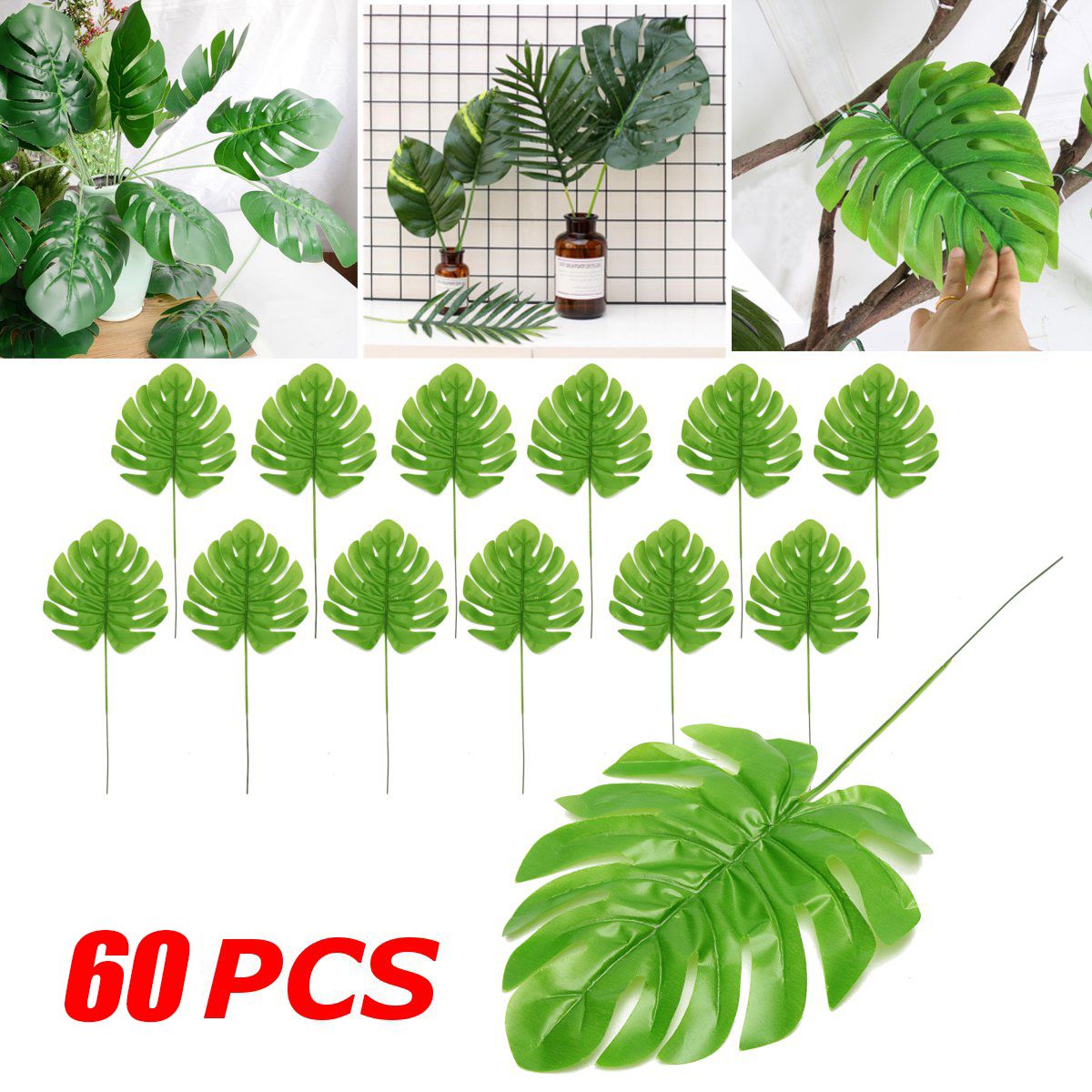 12Pcs-Artificial-Branch-Palm-Fern-Turtle-Leaf-Plant-Tree-Foliage-Green-Plant-Decor-1282820