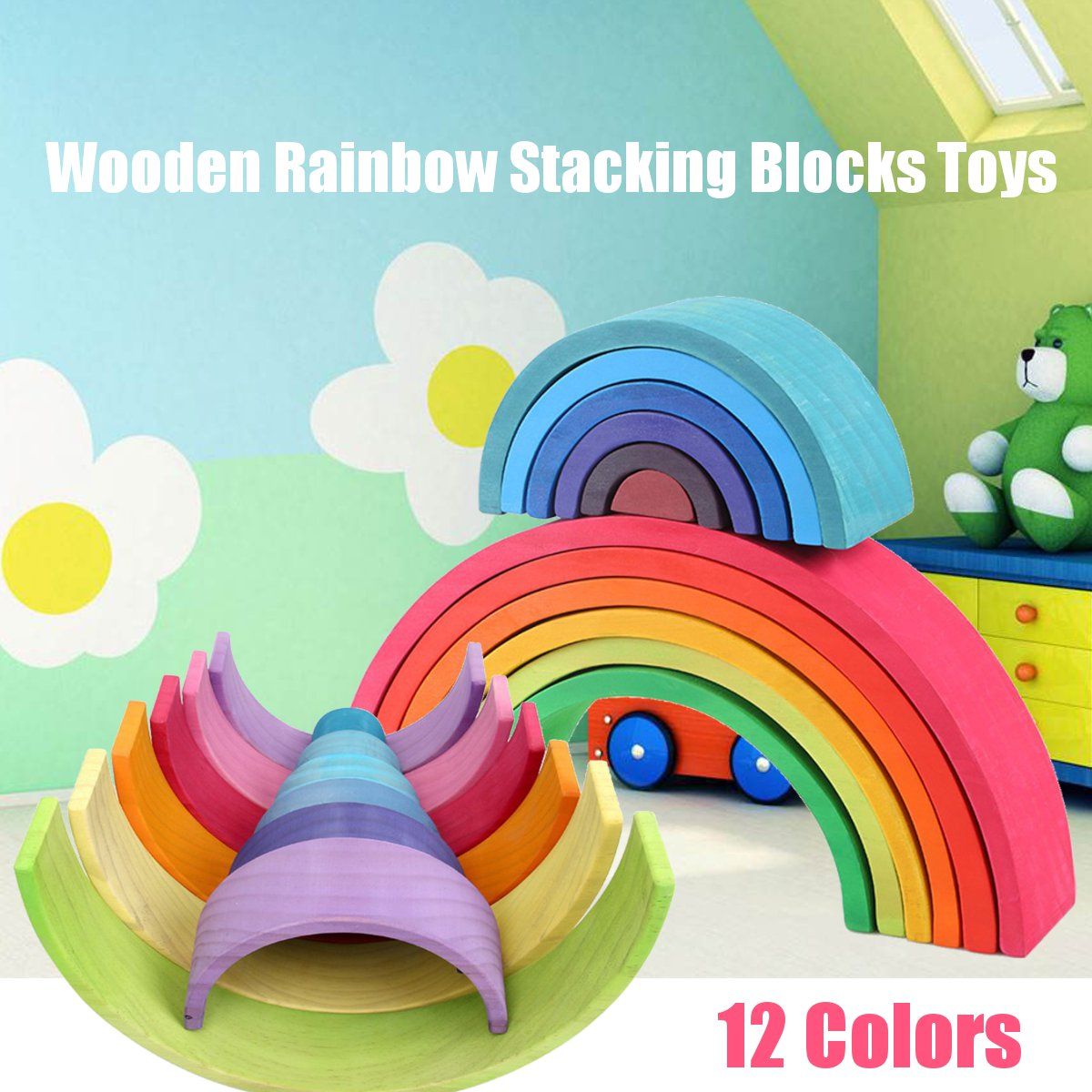 12Pcs-Rainbow-Semicircle-Bridge-Wooden-Toy-Children-Stacker-Educational-Puzzle-Toys-1588388