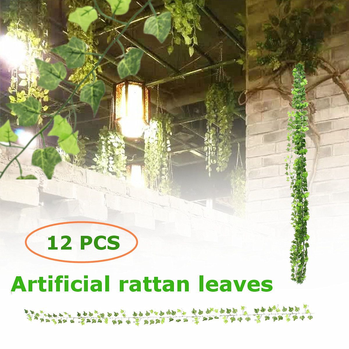 12PcsSet-24m-Artificial-Vine-Plant-Foliage-Simulation-Green-Leaves-Rattan-Cafe-Bar-Decorations-1541937