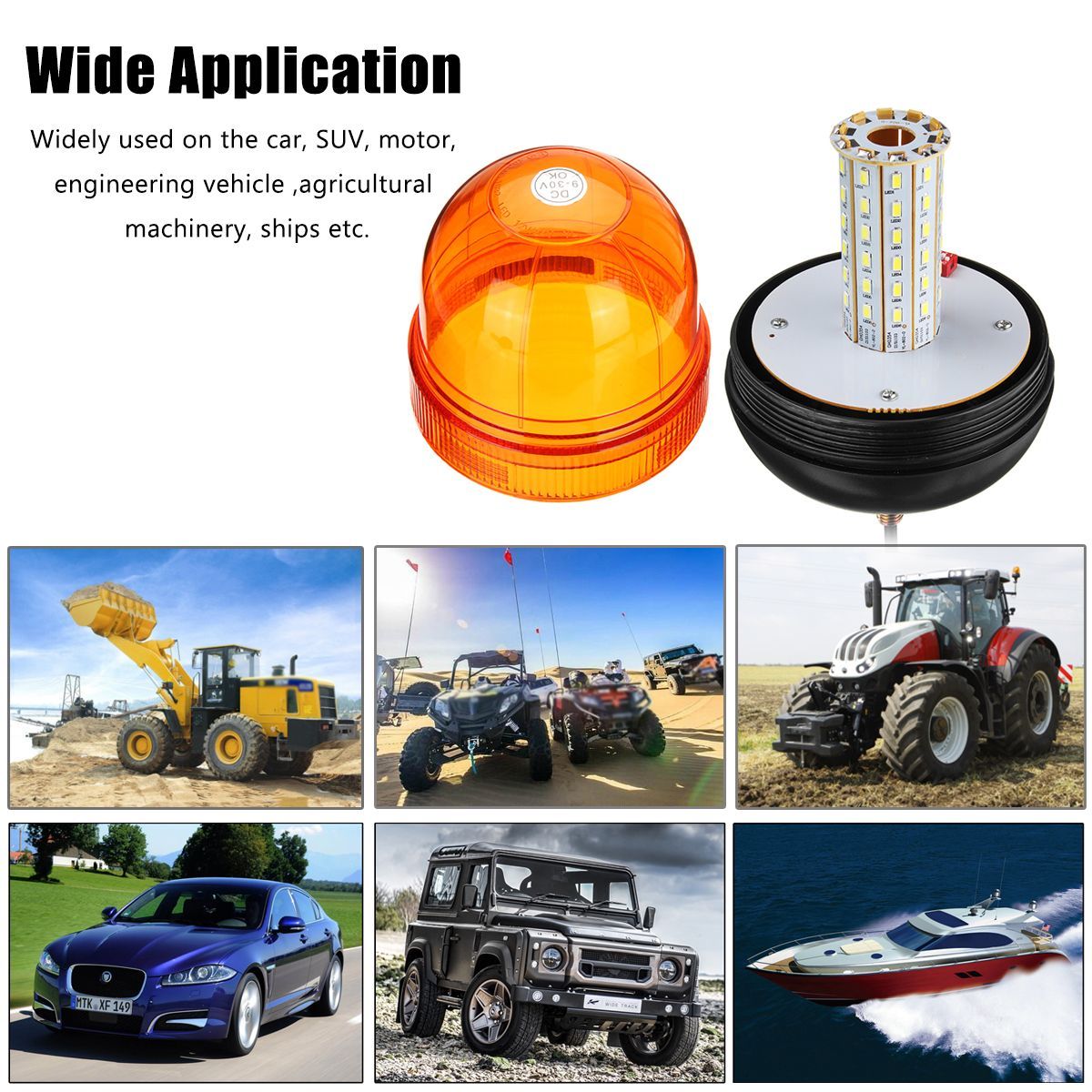 12V-24V-Single-Bolt-Point-Mount-60-LED-Flashing-Amber-Orange-Warning-Signal-Light-Tractor-Beacon-IP6-1564974