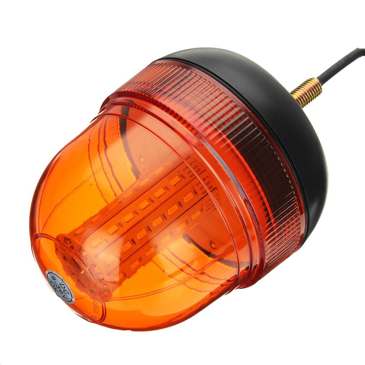 12V-24V-Single-Bolt-Point-Mount-60-LED-Flashing-Amber-Orange-Warning-Signal-Light-Tractor-Beacon-IP6-1564974