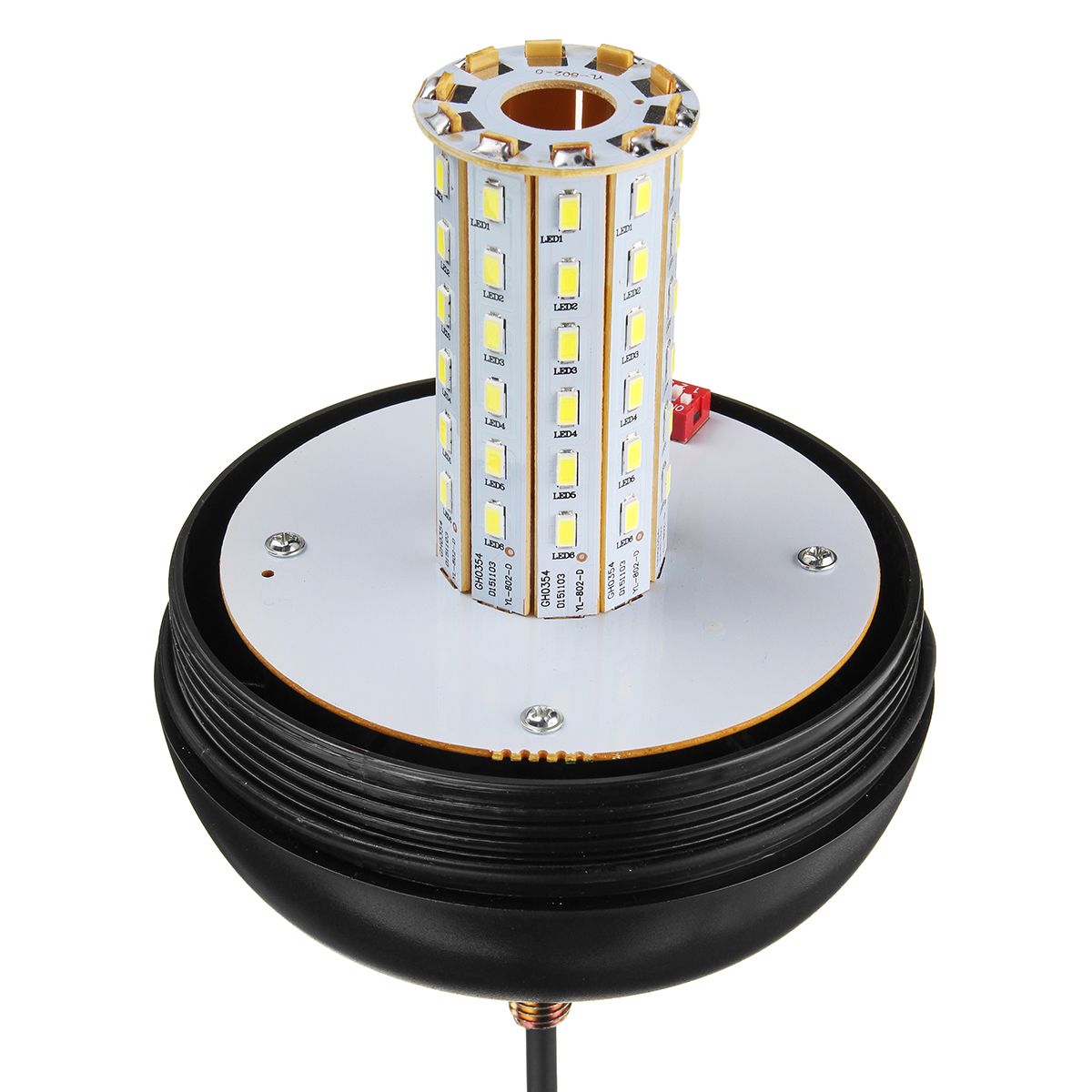 12V-24V-Single-Bolt-Point-Mount-60-LED-Flashing-Amber-Orange-Warning-Signal-Light-Tractor-Beacon-IP6-1564974