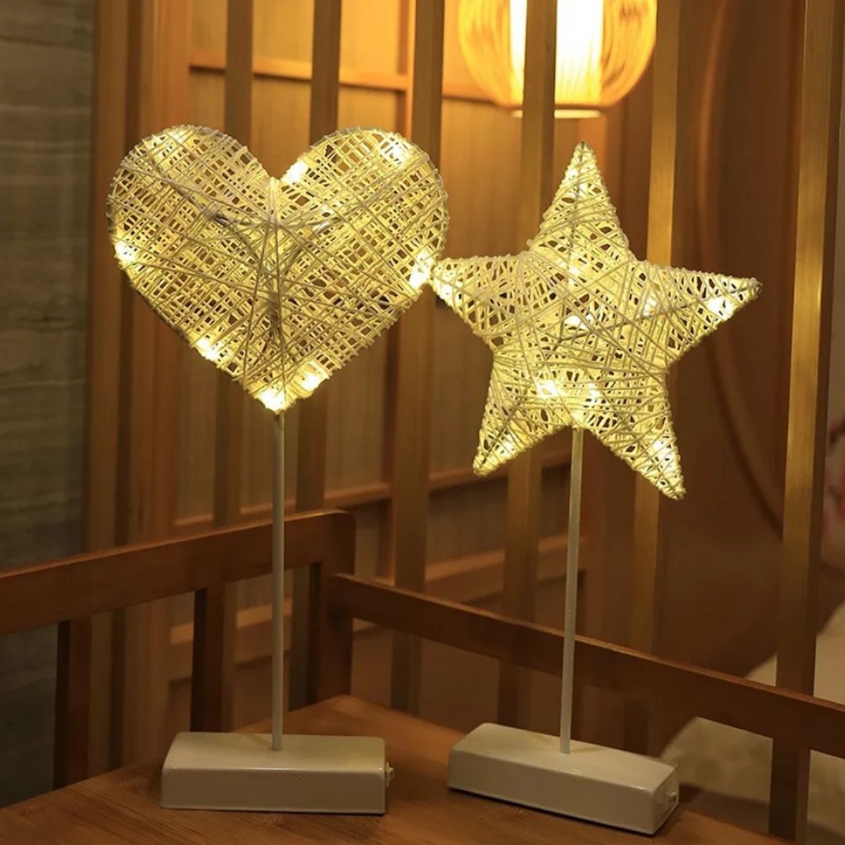 12V-Illuminative-HeartStar-Shaped-Night-Light-Fairy-Light-LED-Table-Desk-Lamp-1627076