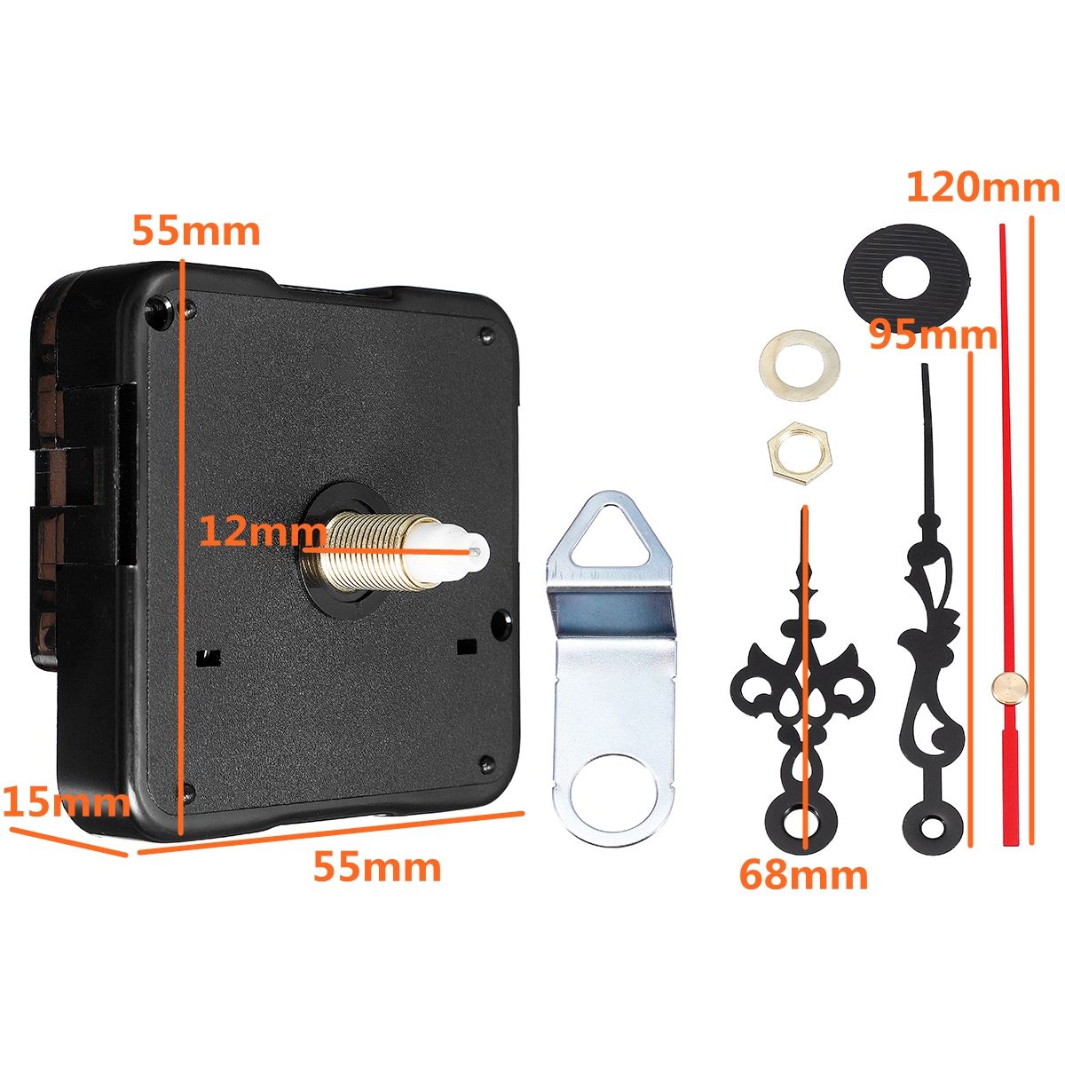 12mm-Quartz-Silent-Clock-Movement-Mechanism-DIY-Wall-Clock-Hour-Minute-Second-Hand-without-Battery-1333711